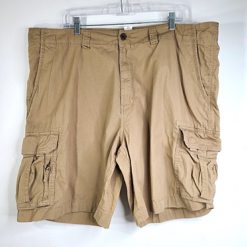 Ralph Lauren CHAPS Khaki Brown Cargo Utility Fishing Quick Dry Cargo Shorts